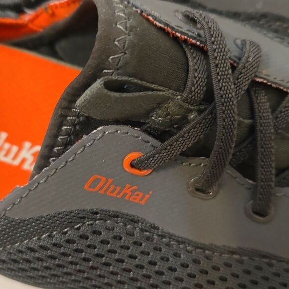 Olukai Moku Pae Charcoal Slip Ons Size 41 (9) - Picture 2 of 6
